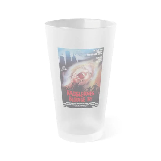 NIGHTMARE CITY (DANISH) 1980 Movie Poster - Frosted Pint Glass 16oz 16oz Frosted - Go Mug Yourself