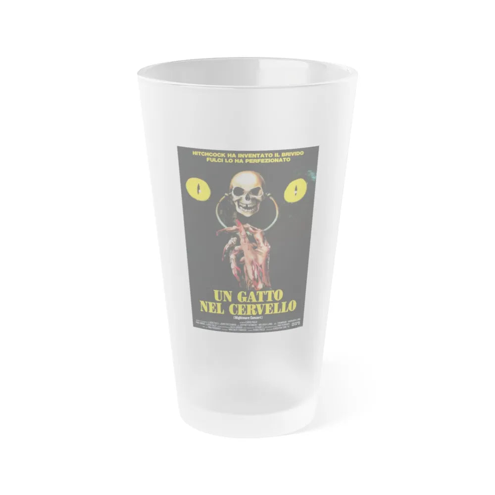 NIGHTMARE CONCERT (A CAT IN THE BRAIN) 1990 Movie Poster - Frosted Pint Glass 16oz-16oz-Frosted-Go Mug Yourself