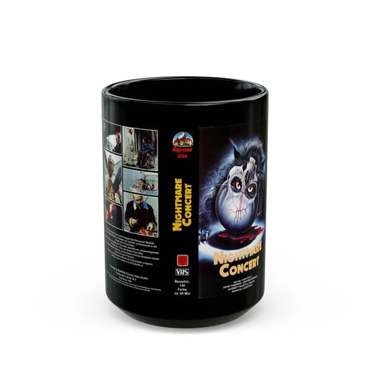 NIGHTMARE CONCERT (VHS COVER) - Black Coffee Mug 15oz - Go Mug Yourself