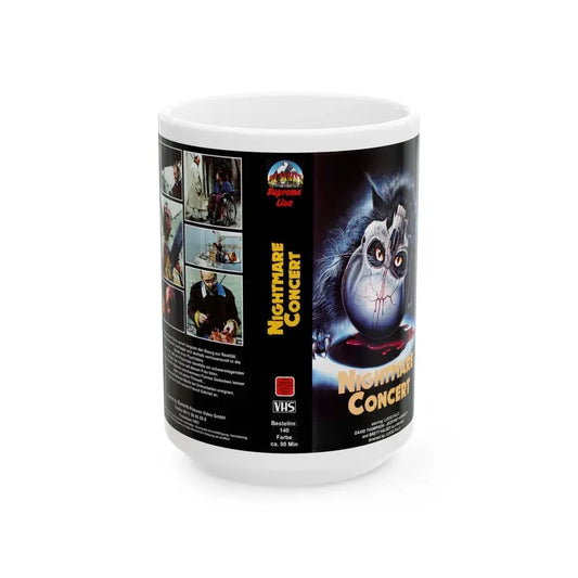 NIGHTMARE CONCERT (VHS COVER) - White Coffee Mug 15oz - Go Mug Yourself