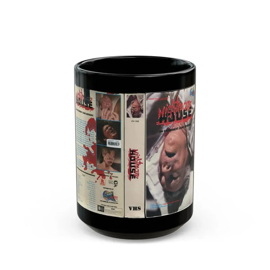 NIGHTMARE HOUSE (VHS COVER) - Black Coffee Mug 15oz - Go Mug Yourself