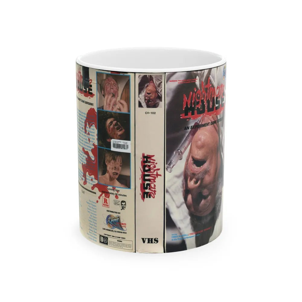 NIGHTMARE HOUSE (VHS COVER) - White Coffee Mug-11oz-Go Mug Yourself