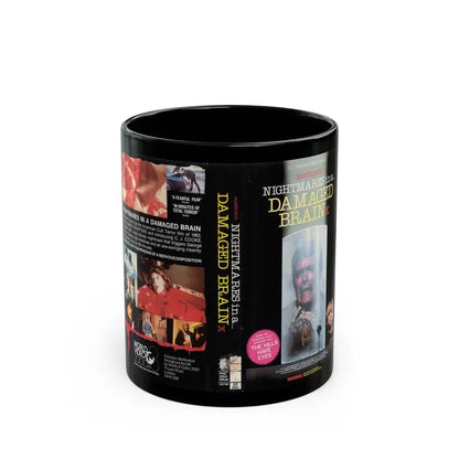 NIGHTMARE IN A DAMAGED BRAIN (VHS COVER) - Black Coffee Mug 11oz - Go Mug Yourself