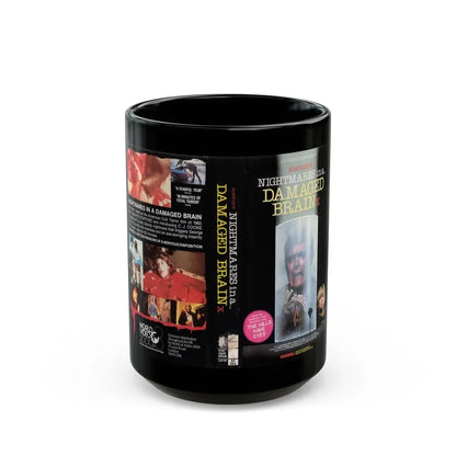 NIGHTMARE IN A DAMAGED BRAIN (VHS COVER) - Black Coffee Mug 15oz - Go Mug Yourself