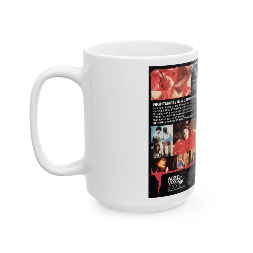 NIGHTMARE IN A DAMAGED BRAIN (VHS COVER) - White Coffee Mug-Go Mug Yourself