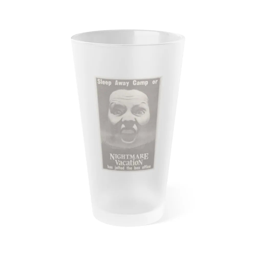 NIGHTMARE VACATION 1983 Movie Poster - Frosted Pint Glass 16oz-16oz-Frosted-Go Mug Yourself