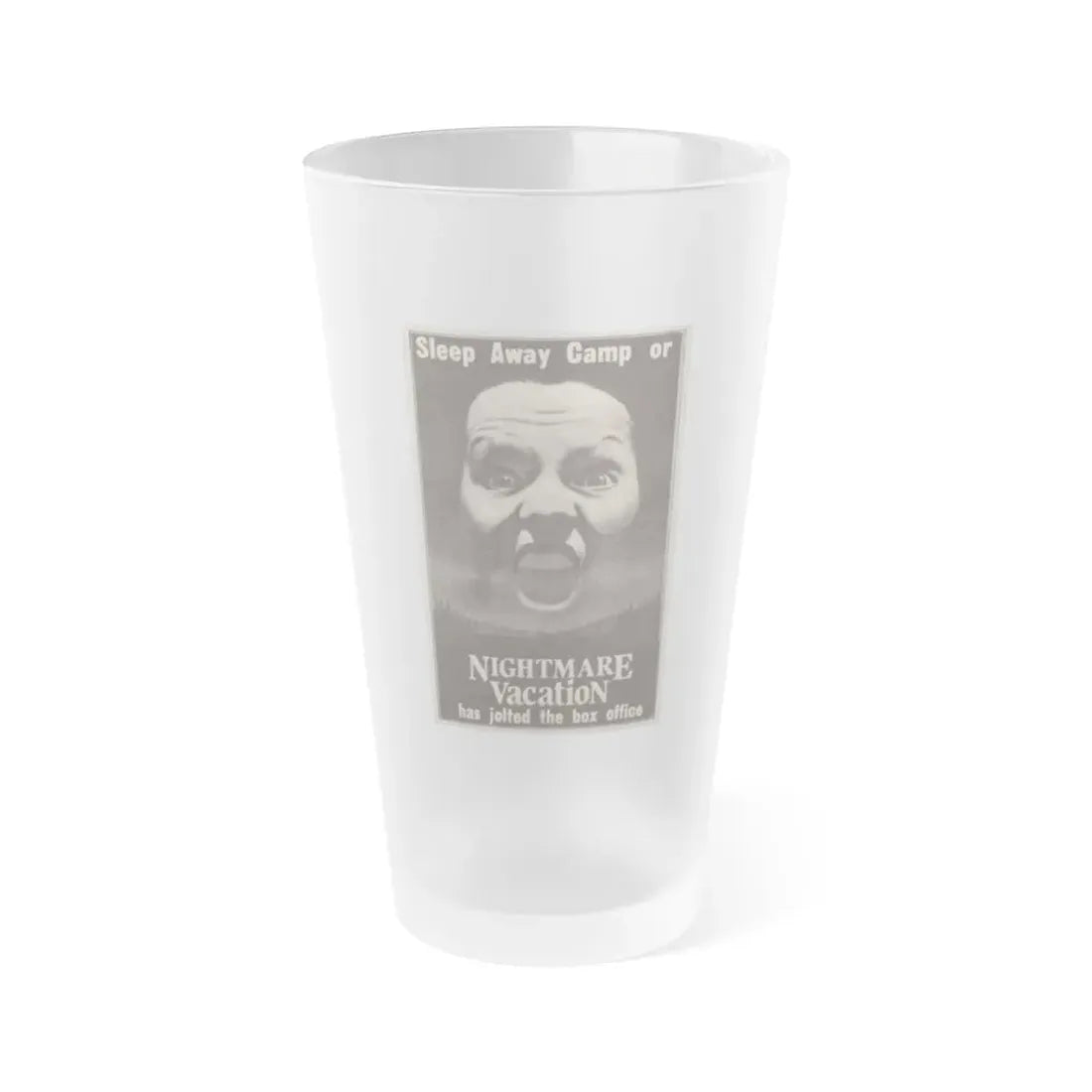 NIGHTMARE VACATION 1983 Movie Poster - Frosted Pint Glass 16oz 16oz Frosted - Go Mug Yourself