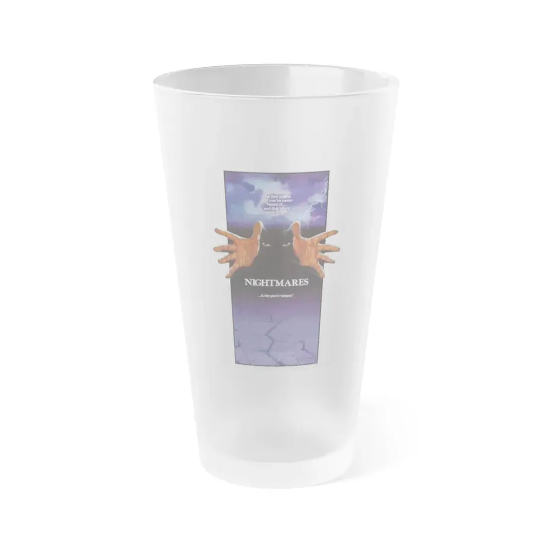 NIGHTMARES 1983 Movie Poster - Frosted Pint Glass 16oz 16oz Frosted - Go Mug Yourself