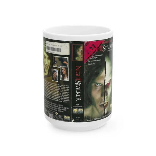 NIGHTSTALKER (VHS COVER) - White Coffee Mug 15oz - Go Mug Yourself