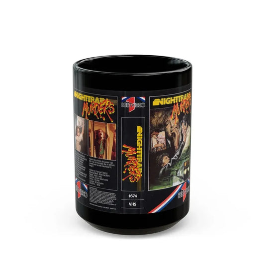 NIGHTTRAIN MURDERS (VHS COVER) - Black Coffee Mug 15oz - Go Mug Yourself