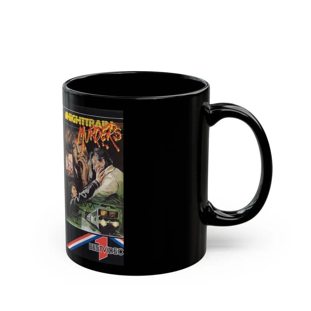 NIGHTTRAIN MURDERS (VHS COVER) - Black Coffee Mug-Go Mug Yourself