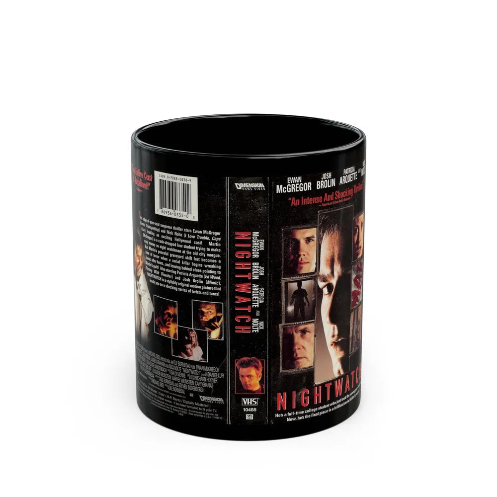 NIGHTWATCH (VHS COVER) - Black Coffee Mug-11oz-Go Mug Yourself