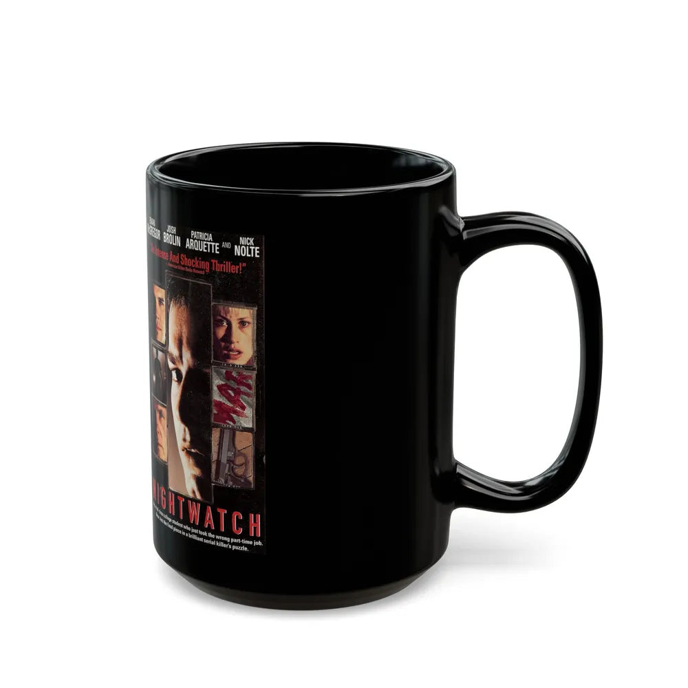 NIGHTWATCH (VHS COVER) - Black Coffee Mug-Go Mug Yourself