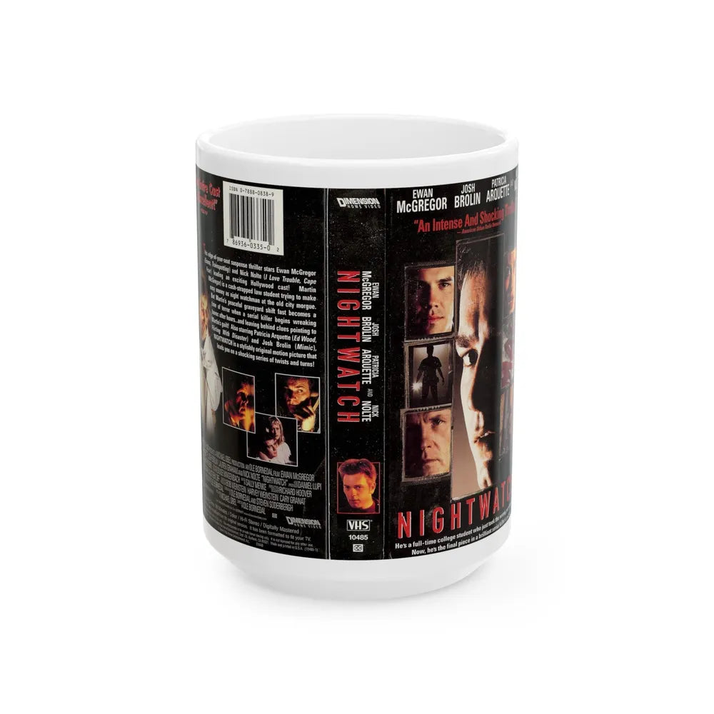 NIGHTWATCH (VHS COVER) - White Coffee Mug-15oz-Go Mug Yourself