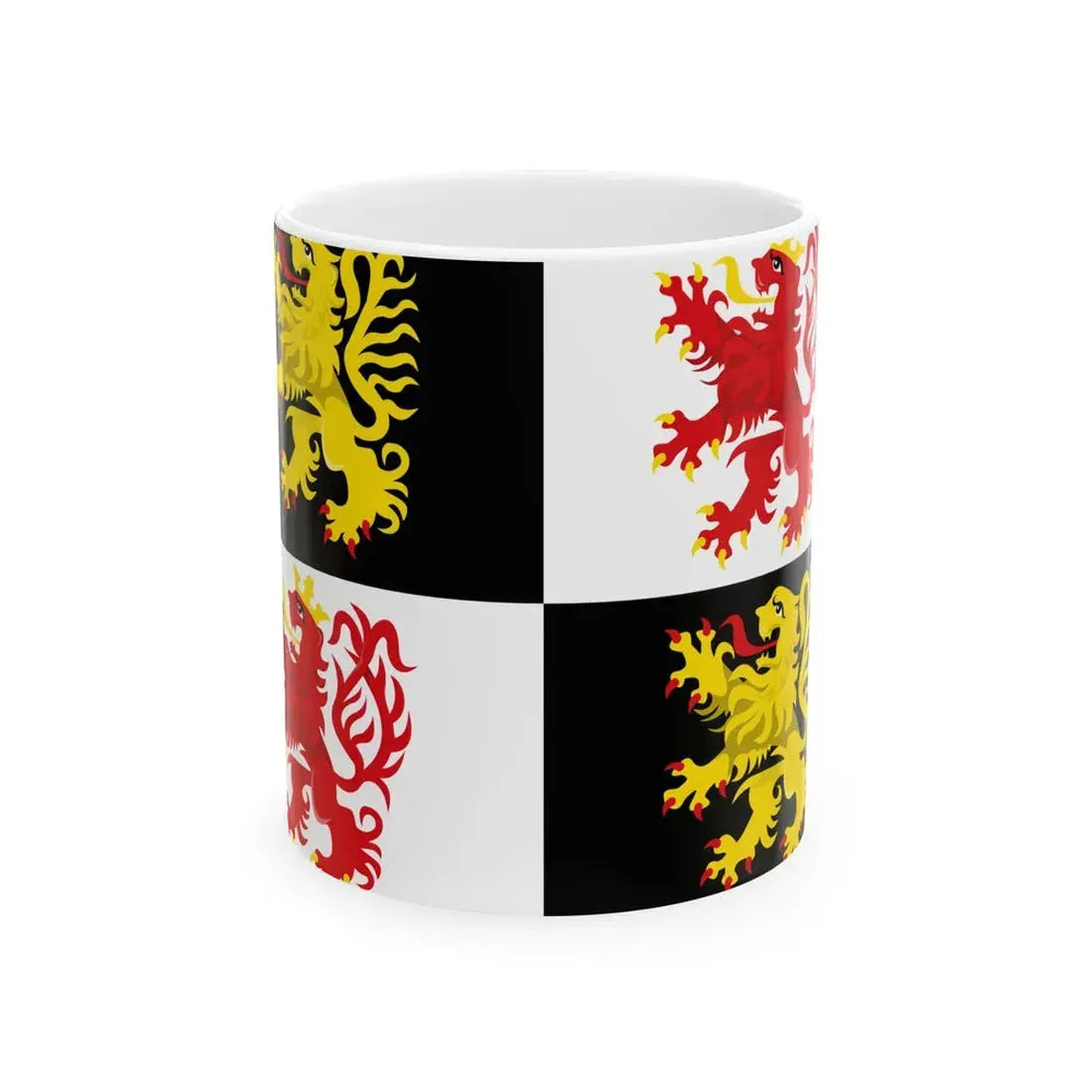 Nijlen vlag (Belgium) White Coffee Mug 11oz - Go Mug Yourself