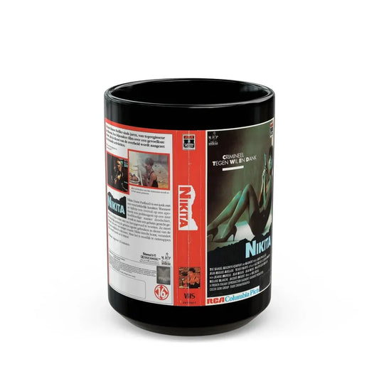 NIKITA (VHS COVER) - Black Coffee Mug 15oz - Go Mug Yourself