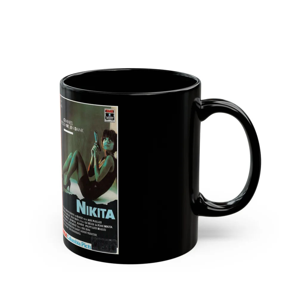 NIKITA (VHS COVER) - Black Coffee Mug-Go Mug Yourself