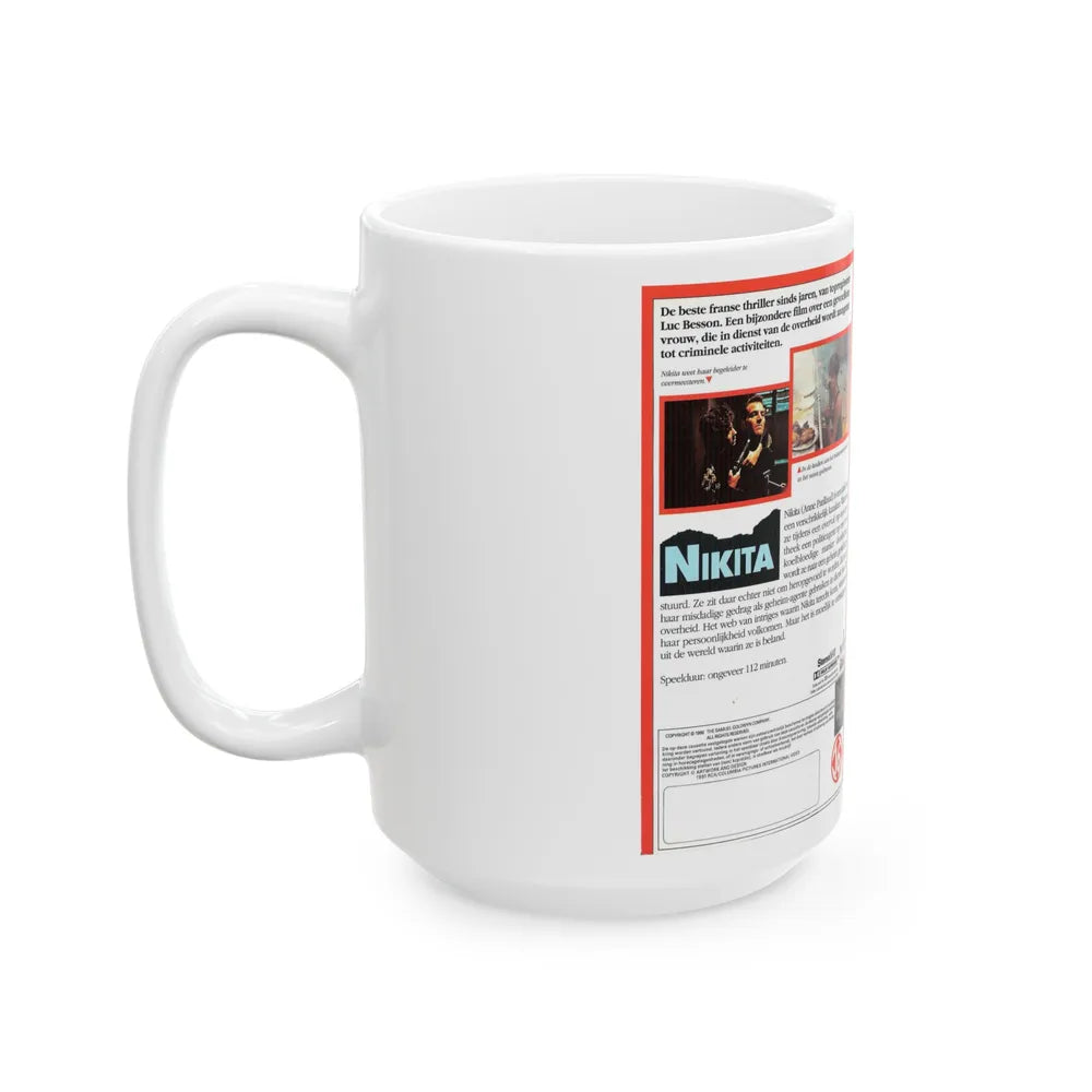 NIKITA (VHS COVER) - White Coffee Mug-Go Mug Yourself