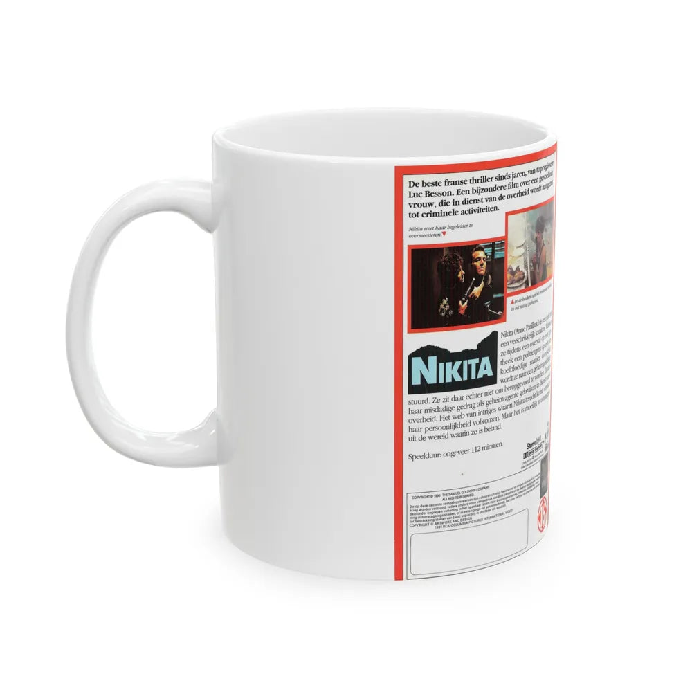 NIKITA (VHS COVER) - White Coffee Mug-Go Mug Yourself