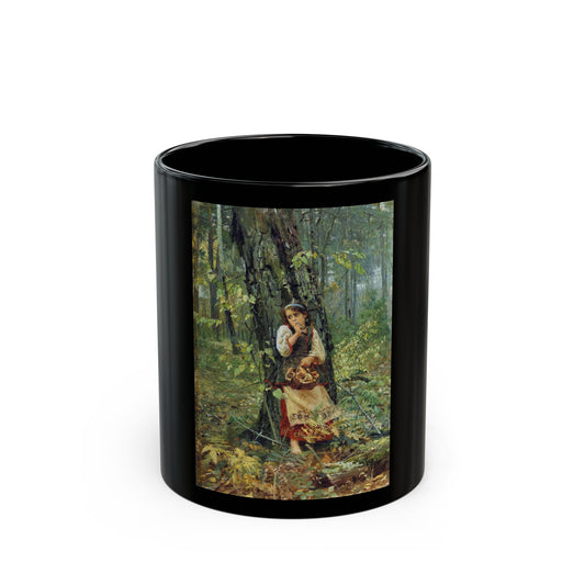 Nikolai Kornilievich Bodarevsky - Deep in the Forest - Black Coffee Mug-11oz-Go Mug Yourself