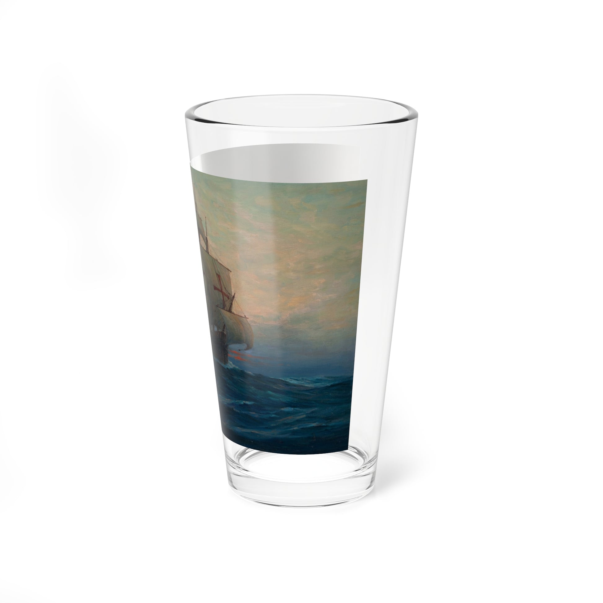 Nina', 'Pinta' and the 'Santa Maria' (Magazine Illustration) Pint Glass 16oz-Go Mug Yourself