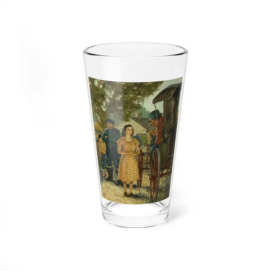 Nina's Decision, American Weekly illustration, October, 1949 (Magazine Illustration) Pint Glass 16oz 16oz - Go Mug Yourself