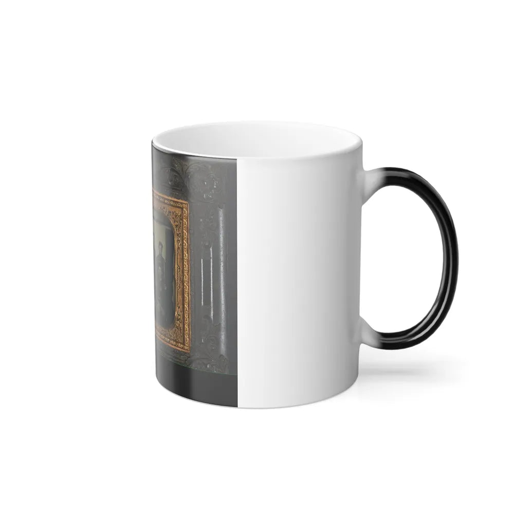 Nine Unidentified Soldiers in Union Uniforms and Forage Caps, Eight With Bayoneted Muskets and One With a Drum (U.S. Civil War) Color Changing Coffee Mug 11oz-Go Mug Yourself