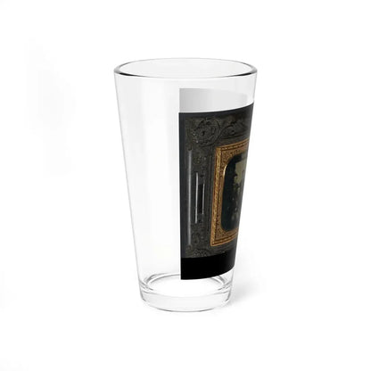 Nine Unidentified Soldiers In Union Uniforms And Forage Caps, Eight With Bayoneted Muskets And One With A Drum (U.S. Civil War) Pint Glass 16oz - Go Mug Yourself