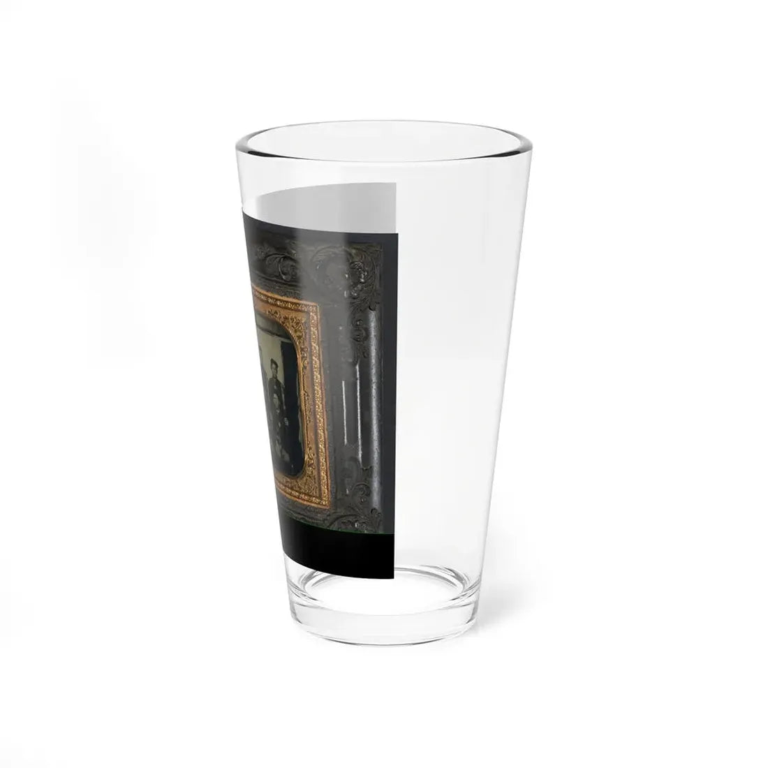 Nine Unidentified Soldiers In Union Uniforms And Forage Caps, Eight With Bayoneted Muskets And One With A Drum (U.S. Civil War) Pint Glass 16oz - Go Mug Yourself