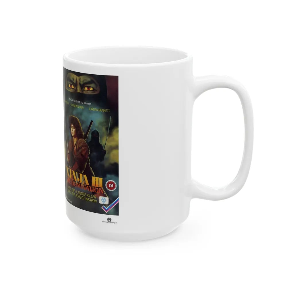 NINJA 3 THE DOMINATION (VHS COVER) - White Coffee Mug-Go Mug Yourself