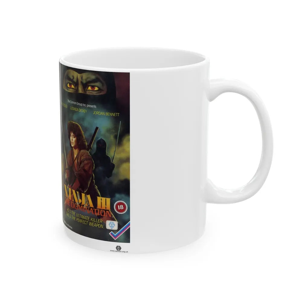 NINJA 3 THE DOMINATION (VHS COVER) - White Coffee Mug-Go Mug Yourself