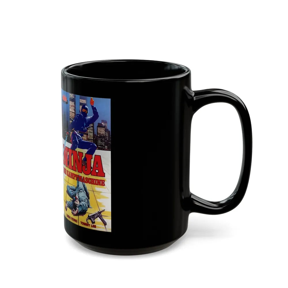 NINJA APOCALYPSE GERMAN (VHS COVER) - Black Coffee Mug-Go Mug Yourself