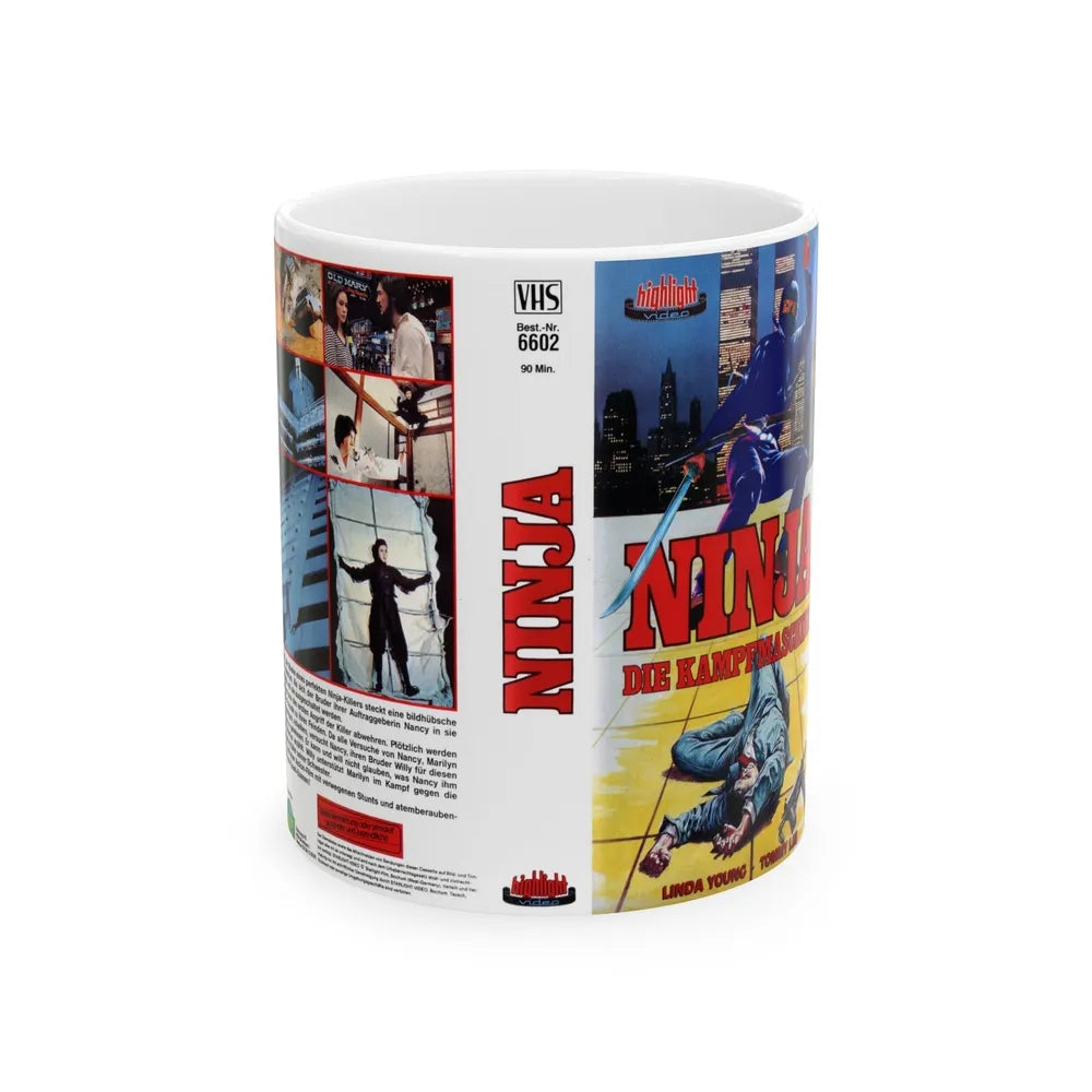 NINJA APOCALYPSE GERMAN (VHS COVER) - White Coffee Mug-11oz-Go Mug Yourself