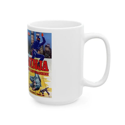 NINJA APOCALYPSE GERMAN (VHS COVER) - White Coffee Mug-Go Mug Yourself