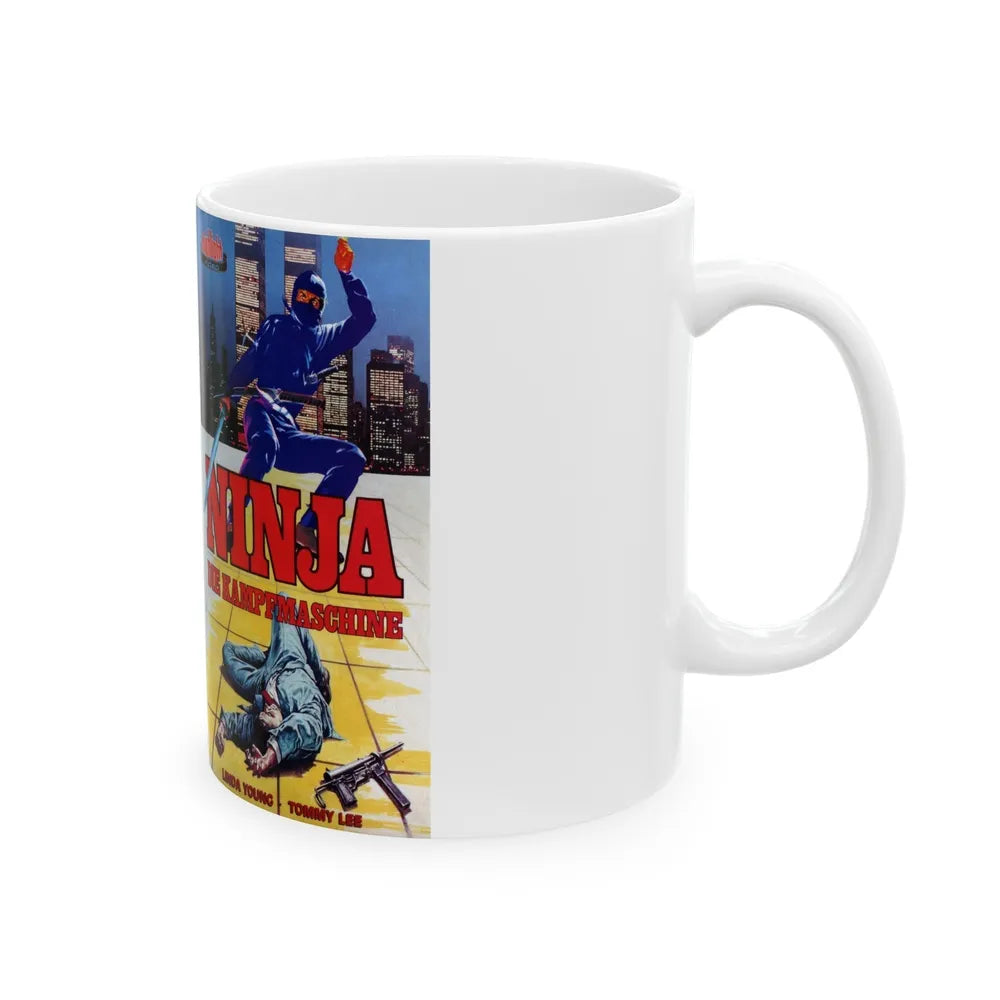 NINJA APOCALYPSE GERMAN (VHS COVER) - White Coffee Mug-Go Mug Yourself