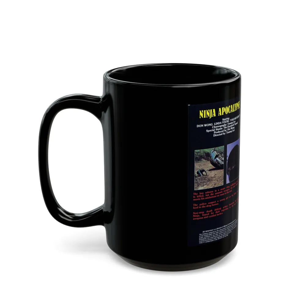 NINJA APOCALYPSE (VHS COVER) - Black Coffee Mug-Go Mug Yourself