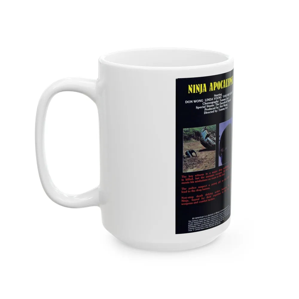 NINJA APOCALYPSE (VHS COVER) - White Coffee Mug-Go Mug Yourself