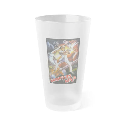NINJA CHAMPION 1986 Movie Poster - Frosted Pint Glass 16oz 16oz Frosted - Go Mug Yourself