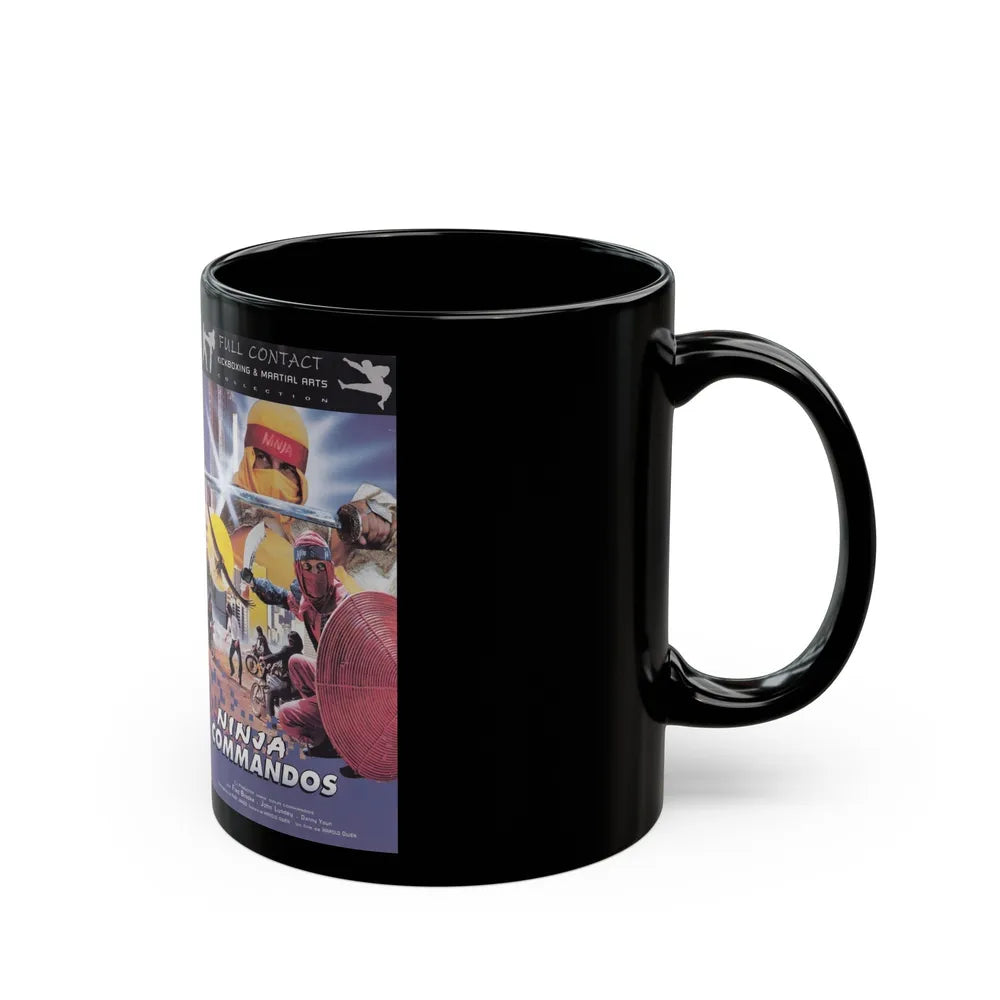 NINJA COMMANDOS (VHS COVER) - Black Coffee Mug-Go Mug Yourself