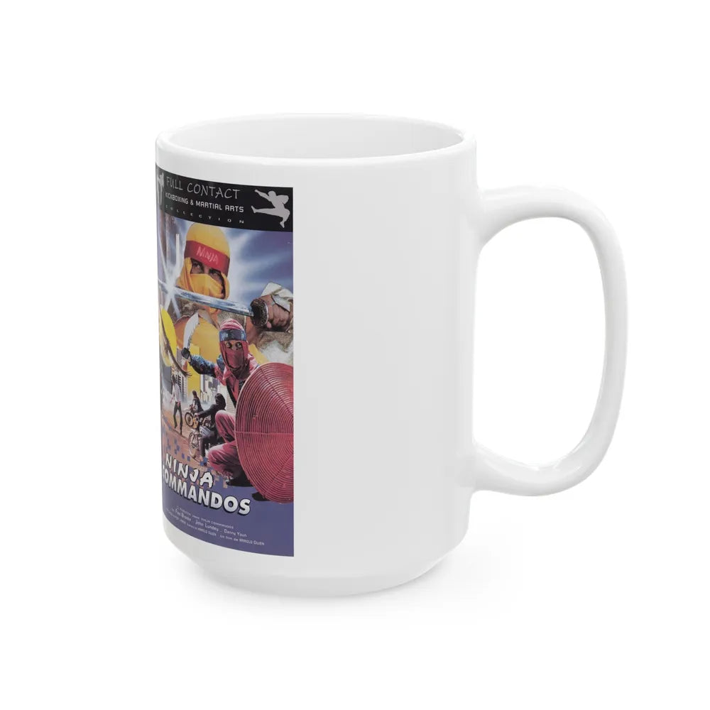 NINJA COMMANDOS (VHS COVER) - White Coffee Mug-Go Mug Yourself