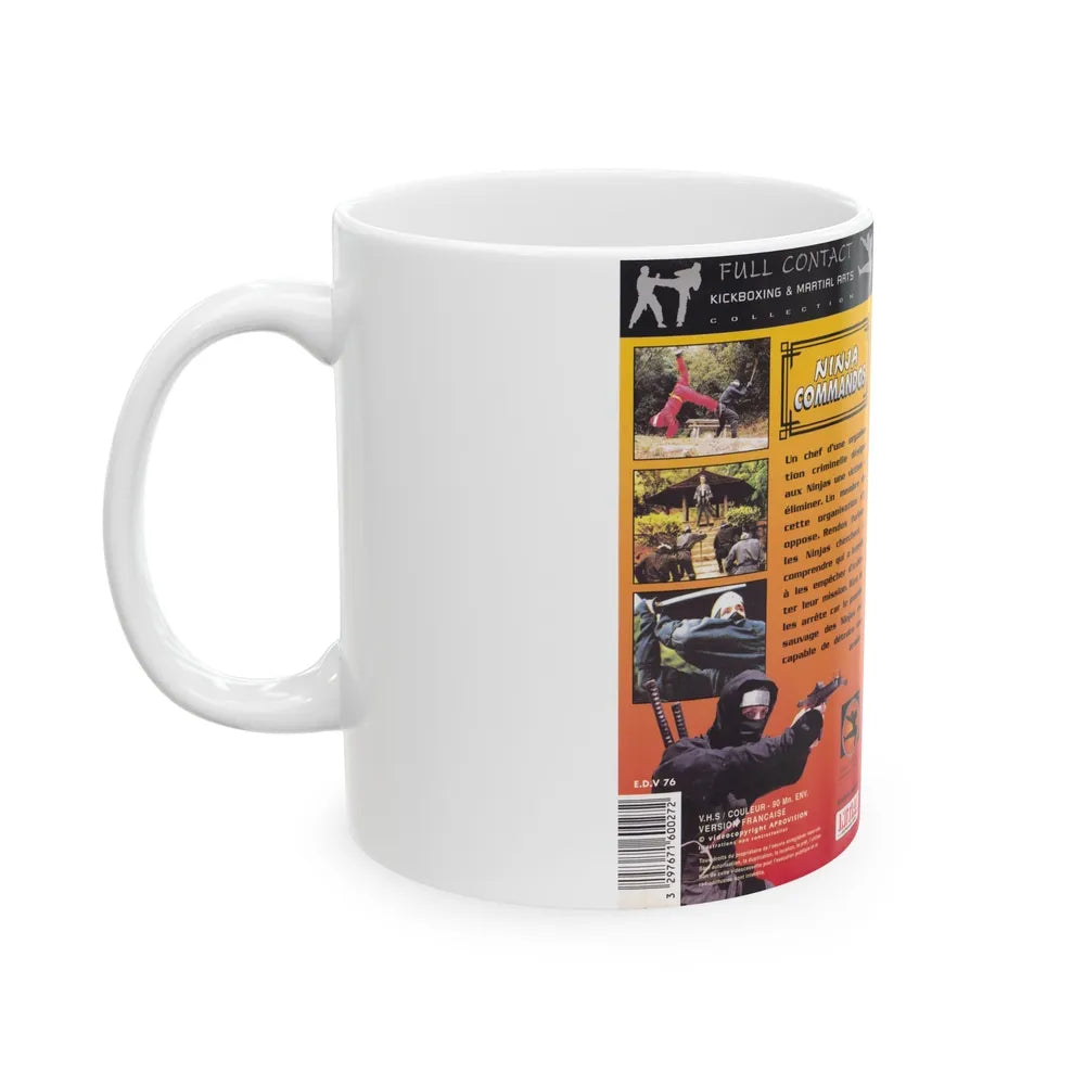 NINJA COMMANDOS (VHS COVER) - White Coffee Mug-Go Mug Yourself