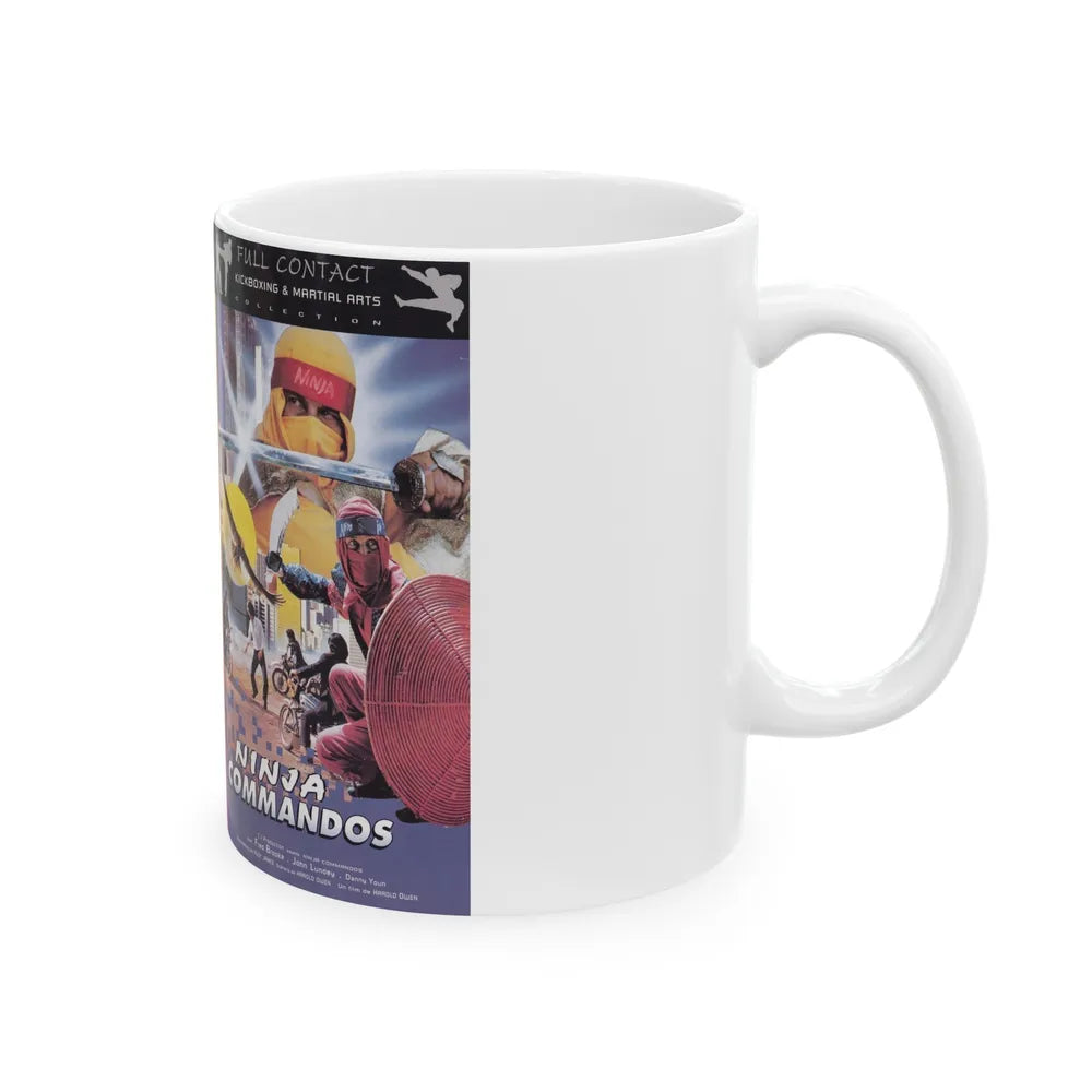 NINJA COMMANDOS (VHS COVER) - White Coffee Mug-Go Mug Yourself