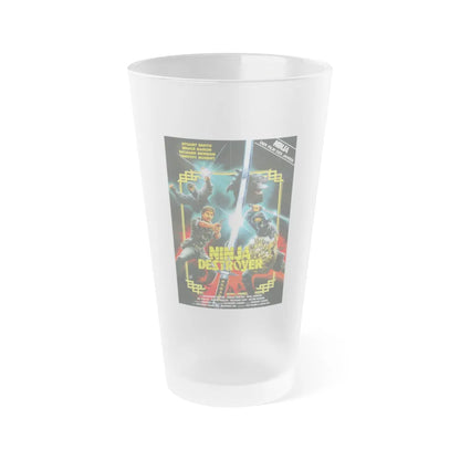 NINJA DESTROYER 1986 Movie Poster - Frosted Pint Glass 16oz-16oz-Frosted-Go Mug Yourself