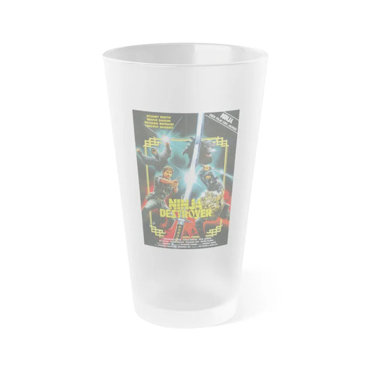 NINJA DESTROYER 1986 Movie Poster - Frosted Pint Glass 16oz-16oz-Frosted-Go Mug Yourself