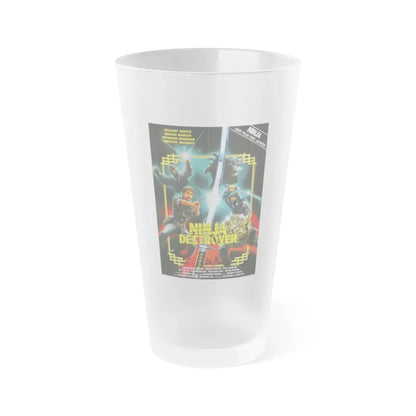 NINJA DESTROYER 1986 Movie Poster - Frosted Pint Glass 16oz 16oz Frosted - Go Mug Yourself