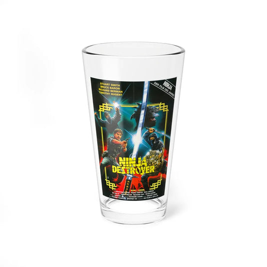 NINJA DESTROYER 1986 Movie Poster - Pint Glass 16oz-16oz-Go Mug Yourself