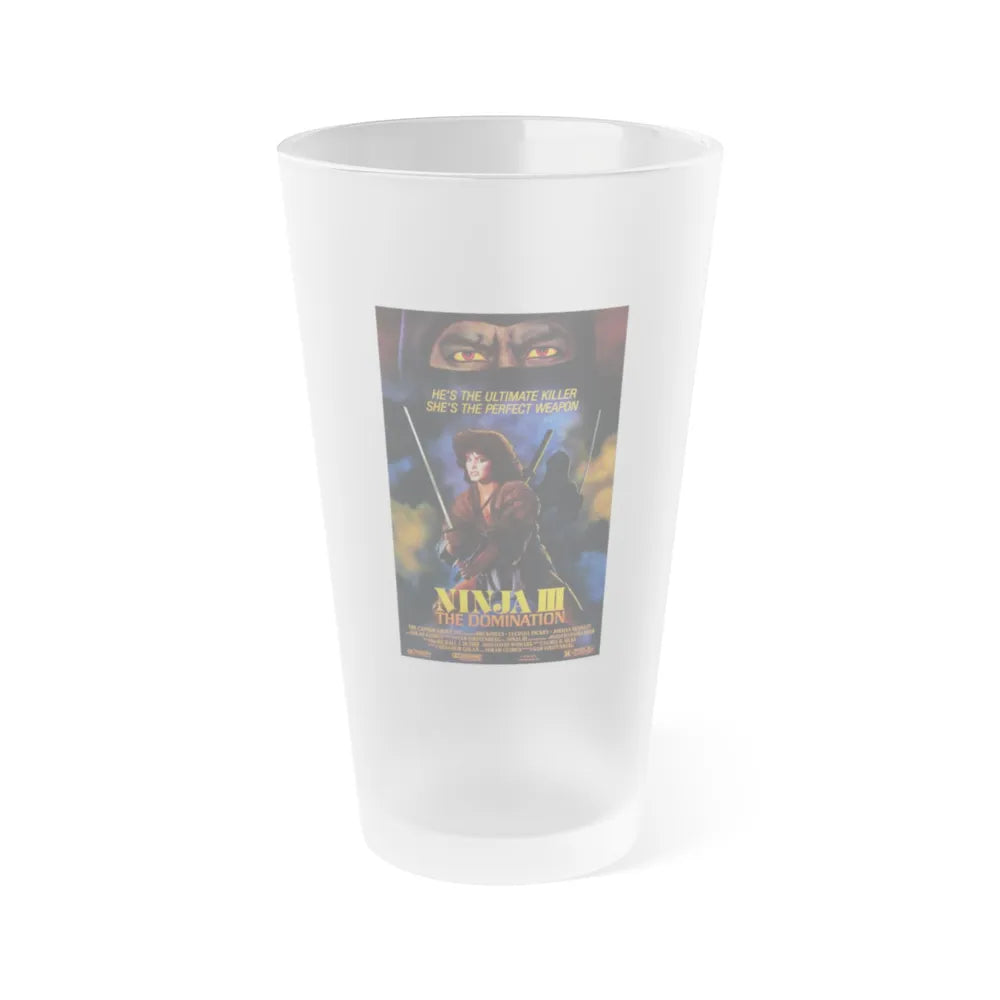 NINJA III (3) 1984 Movie Poster - Frosted Pint Glass 16oz-16oz-Frosted-Go Mug Yourself