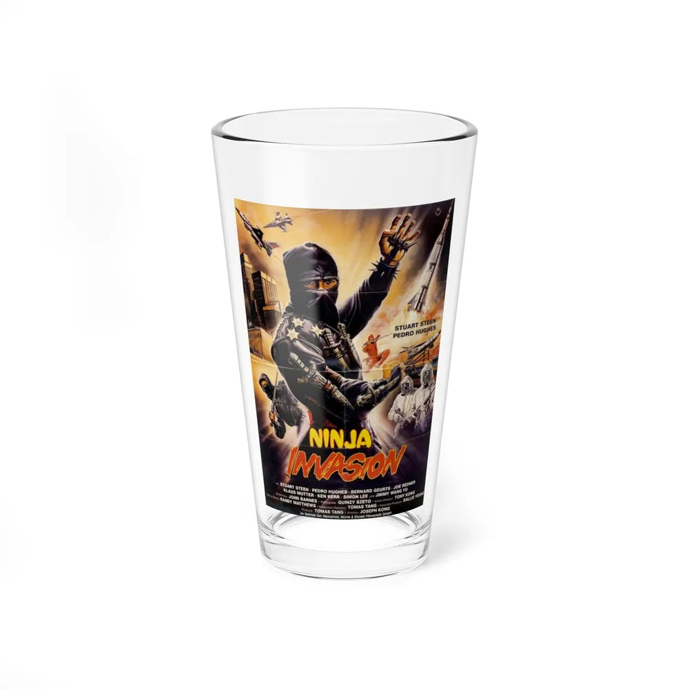 NINJA INVASION (THUNDERING NINJA) 1987 Movie Poster - Pint Glass 16oz-16oz-Go Mug Yourself