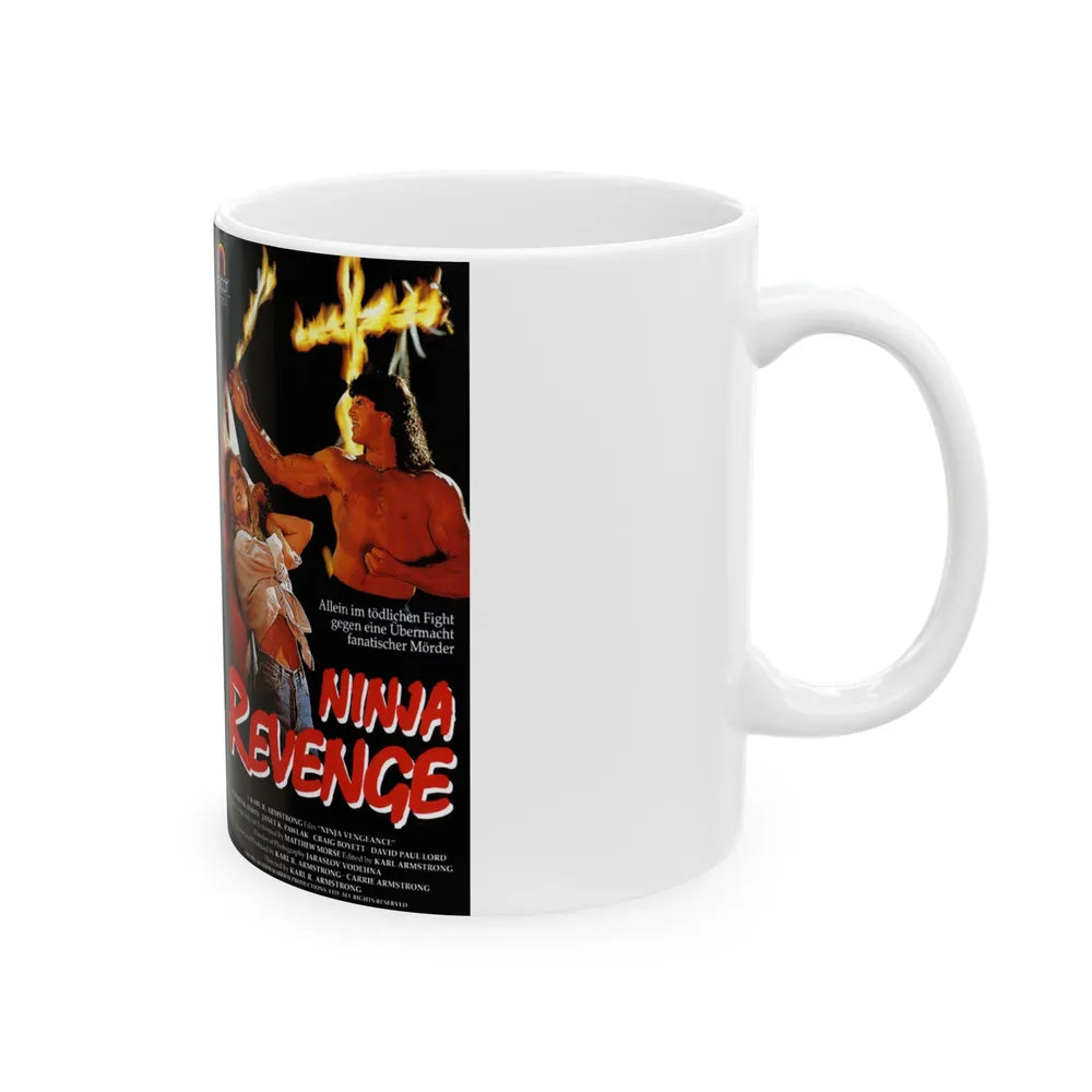 NINJA REVENGE (VHS COVER) - White Coffee Mug-Go Mug Yourself