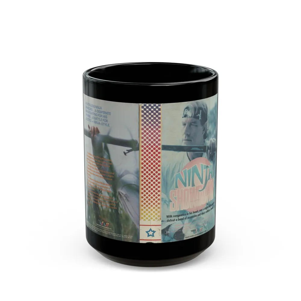 NINJA SHOWDOWN (VHS COVER) - Black Coffee Mug-15oz-Go Mug Yourself